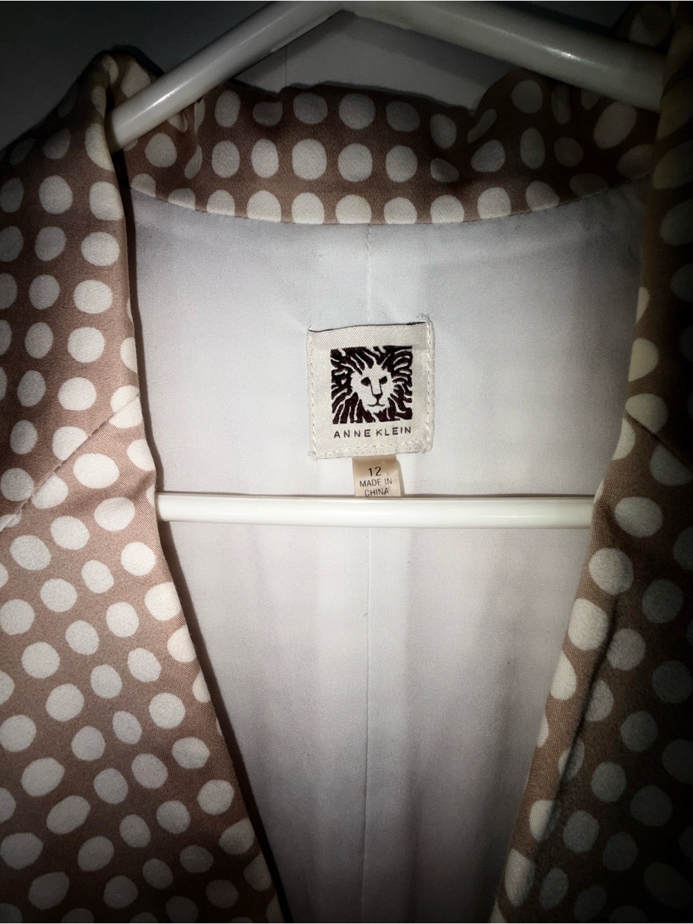 Anne Klein Polka Dot Sleeveless Faux Wrap Pleated Dress Size 12 - Picture 6 of 14
